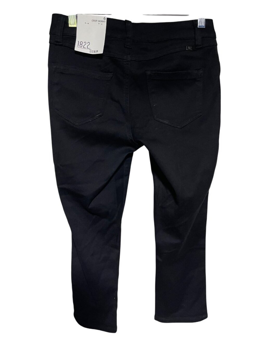 1822 Denim Womens Crop Skinny Jeans Size 6 Black Stretch Lightweight Summer - Picture 2 of 12